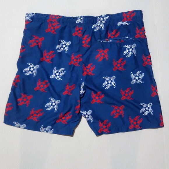 Surf Society Sea Turtle Swim Trunks-Medium-Mesh Brief-Pockets-Drawstring-Pool - Picture 5 of 8